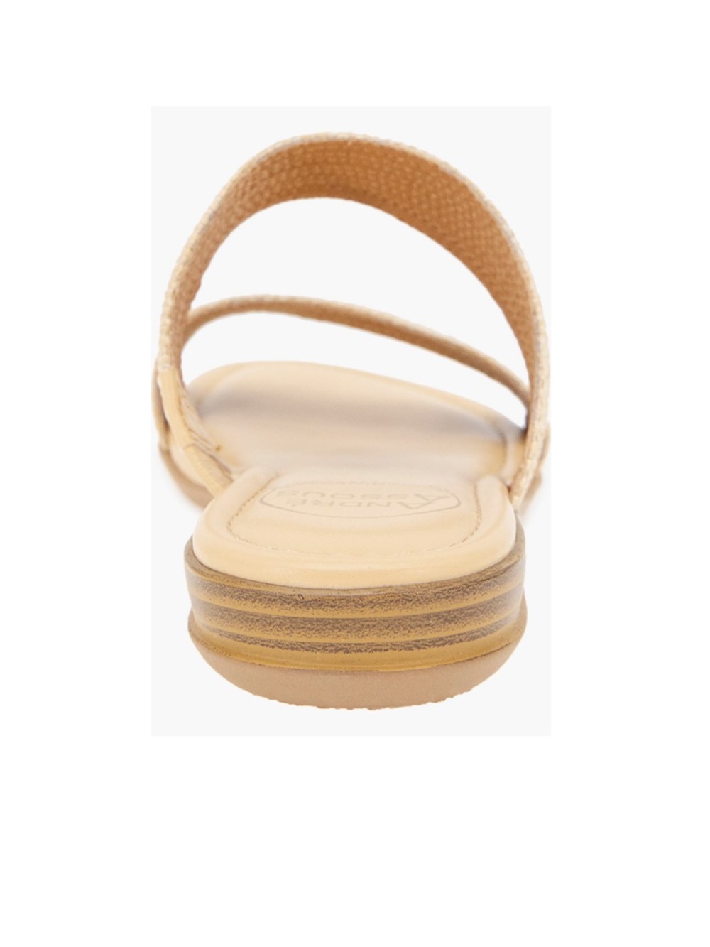 Andre Assous Nabila Flat Two‑Strap Slide Sandals Tan & Natural Women’s Size 10 - Picture 8 of 13